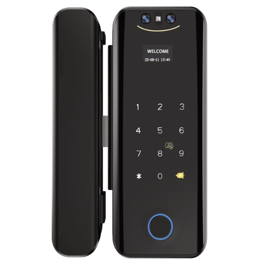Khóa cửa kính Avolock AK 28 Black kết nối app, remote
