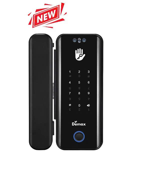 Khóa cửa kính Demax EL900 BL Remote Face ID, App Bluetooth